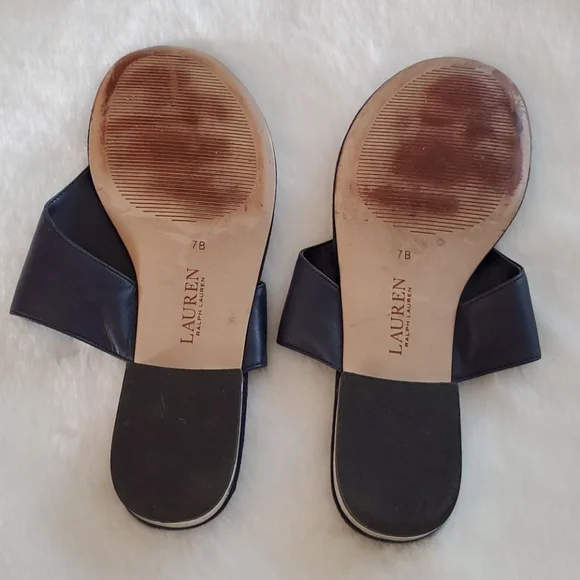 Lauren Ralph Lauren Deandra blue sandals women size 7B - Picture 4 of 7